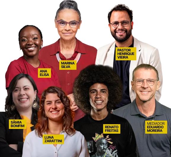 Convidados: Pastor Henrique, Marina Silva, Ana Elisa, Renato Freitas, Sâmia Bomfim e Luna Zarattini