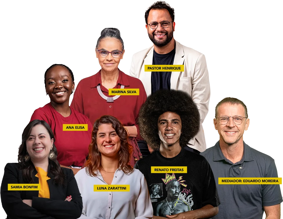 Convidados: Pastor Henrique, Marina Silva, Ana Elisa, Renato Freitas, Sâmia Bomfim e Luna Zarattini